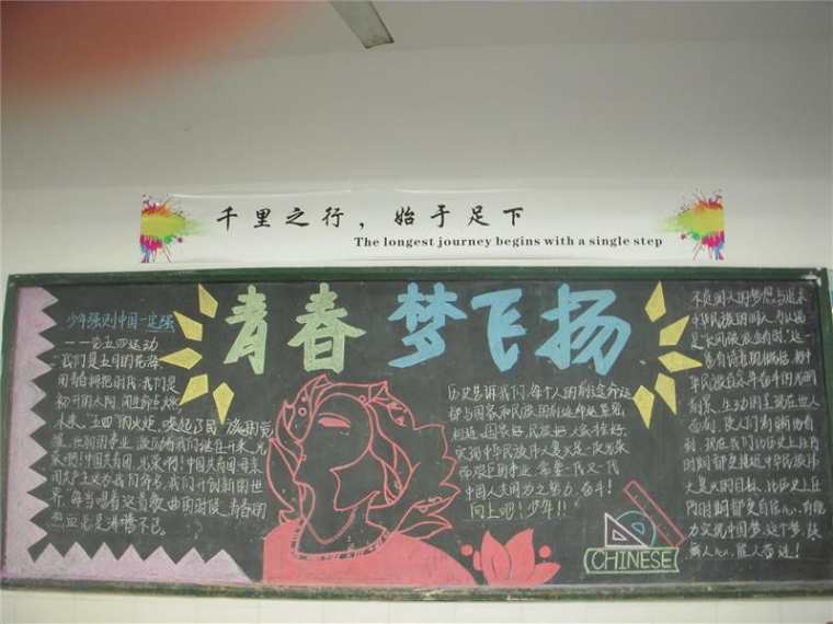 高中漂亮黑板报设计图案大全