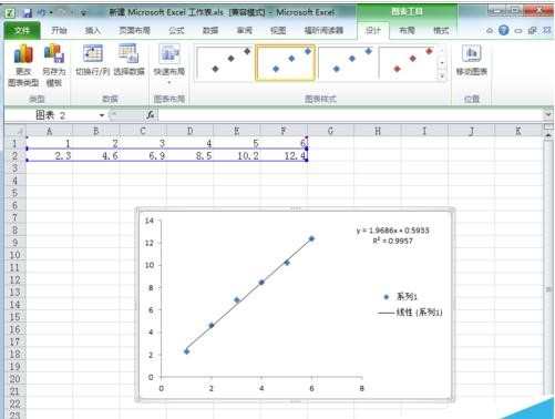 Excel2010怎么制作回归直线