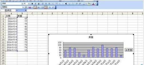 Excel2007怎么将坐标轴空白日期删除