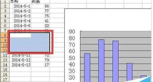 excel图表坐标轴空白日期怎么去掉