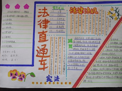 关于小学生8k法制手抄报的文字图片