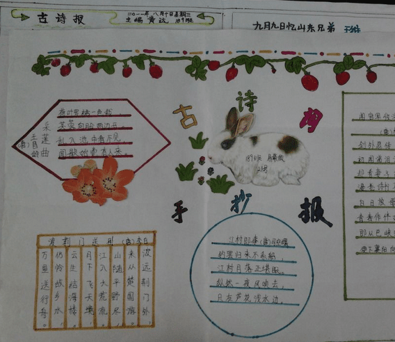 有关于写花的古诗手抄报内容资料