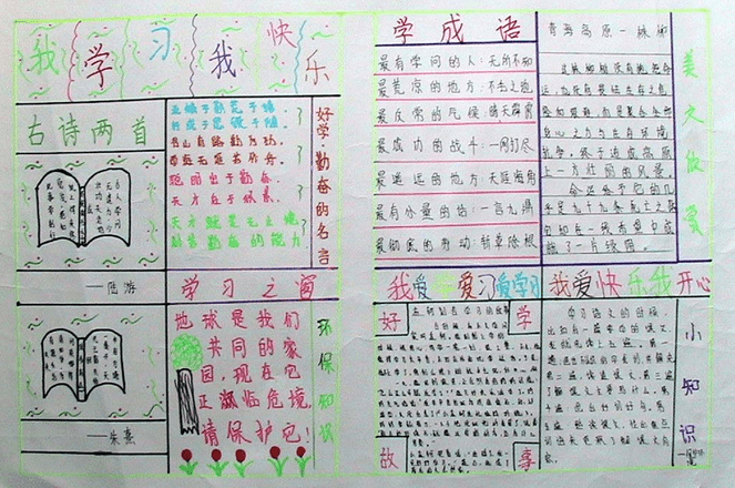 六年级关于语文的手抄报素材