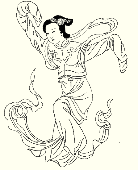 简单仕女图白描工笔画图片_简单仕女图白描工笔画素材