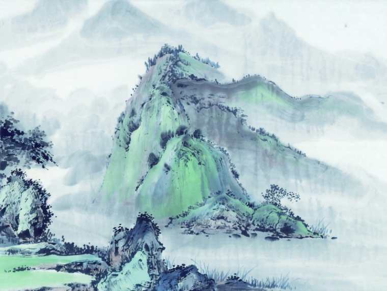 彩色山水画高清图片大全_彩色山水画高清图片作品