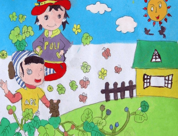 小学六年级风景绘画_小学风景绘画美术图片