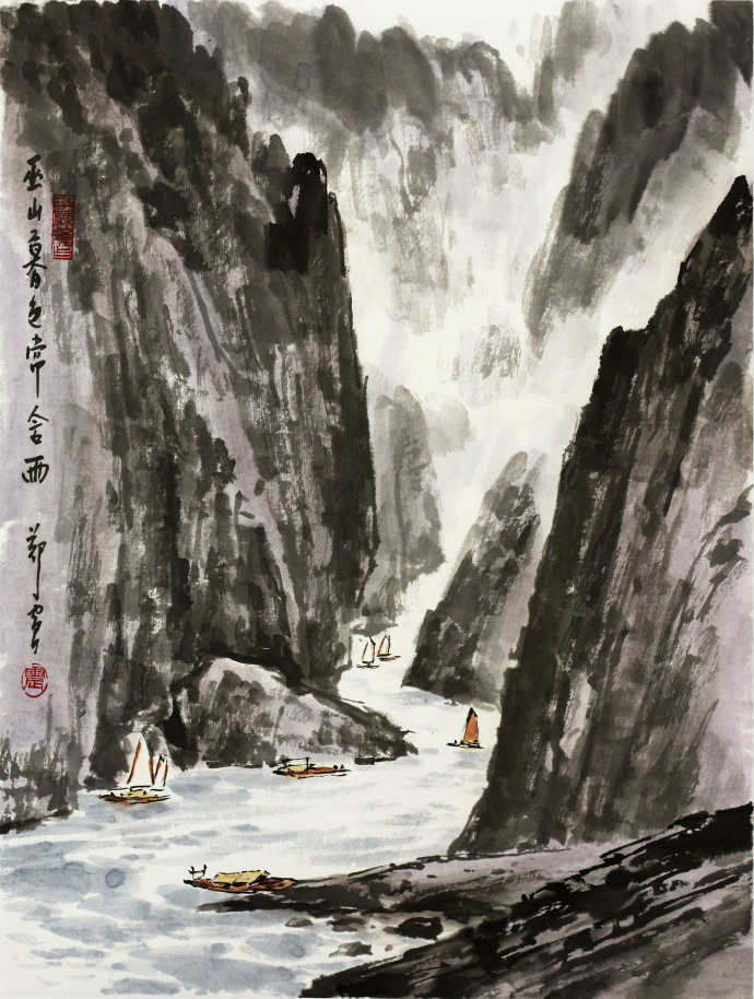 水墨风景装饰画图片_水墨风景装饰画素材