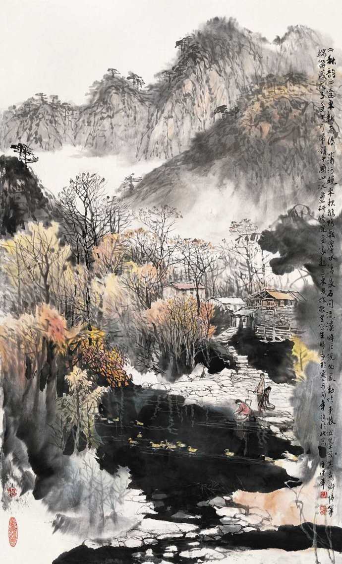 水墨风景装饰画图片_水墨风景装饰画素材