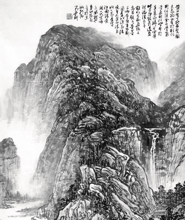 黑白山水画壁纸图片_黑白水墨山水画壁纸