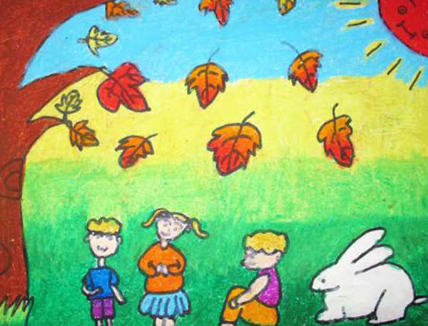 关于秋天的图画儿童绘画欣赏