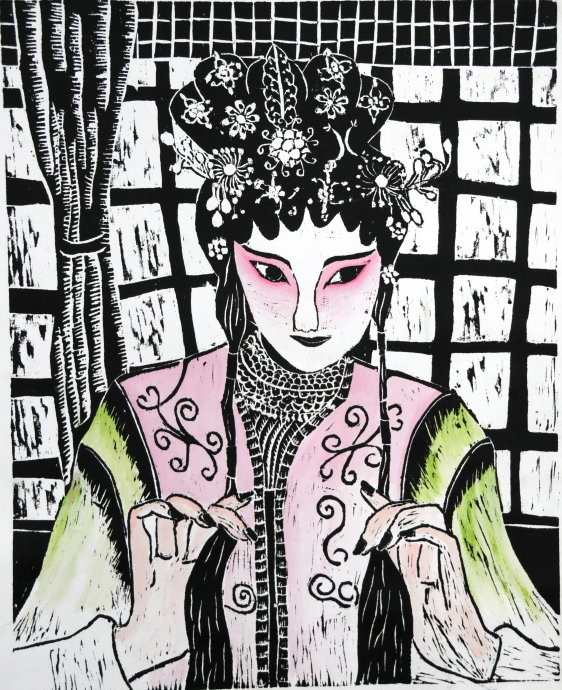 木刻版画临摹图片_木刻版画临摹素材