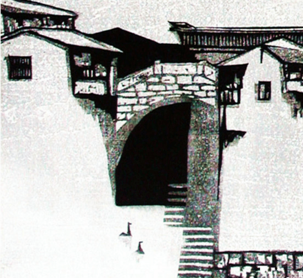 木刻版画风景画图片_木刻版画风景画素材