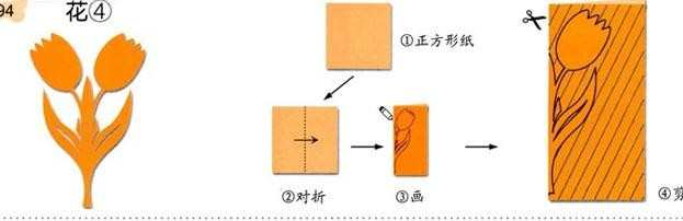 花的对称剪纸图案大全及方法_花的剪纸简单方法