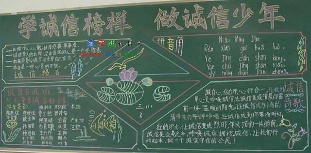 有关诚信的法制黑板报内容