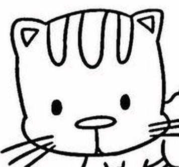 儿童画画猫咪头图片