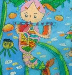 儿童画画美人鱼图片