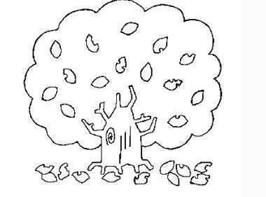 幼儿简笔画水果树图片