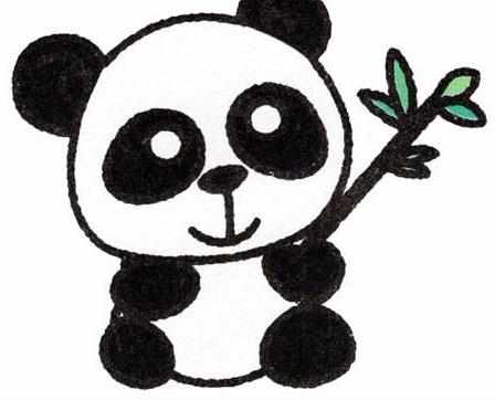儿童画画大全熊猫图片