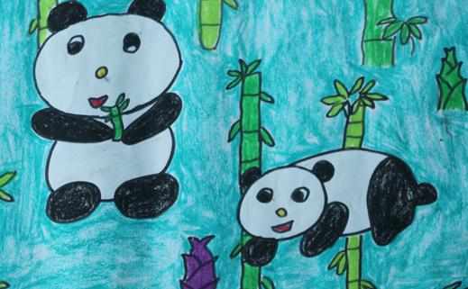 儿童画画大全熊猫图片