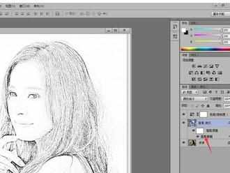 ps把照片制作人物素描的方法