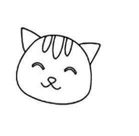 猫表情包简笔画图片