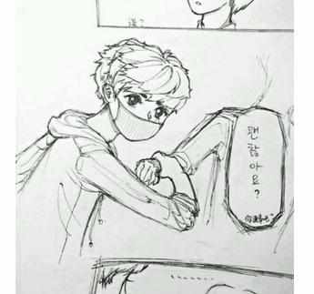 exo漫画手绘手稿图片