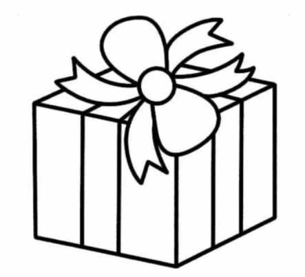 圣诞礼物盒简笔画图片