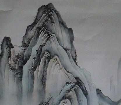 简单中国画山图片