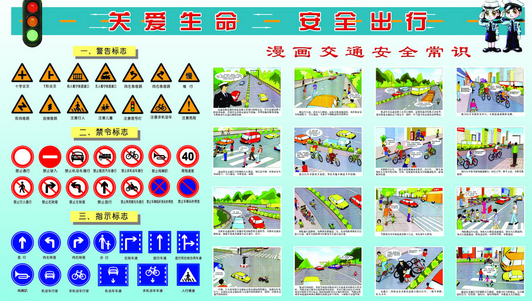 行人的交通警示语