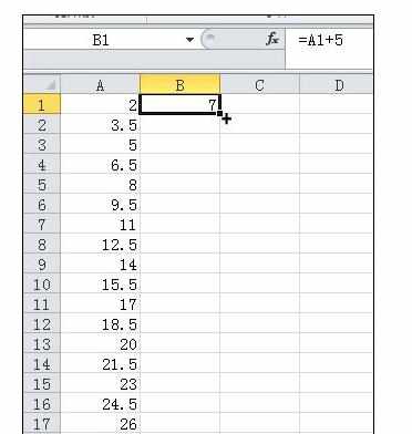 excel2010一列数据同时加上一个数的方法