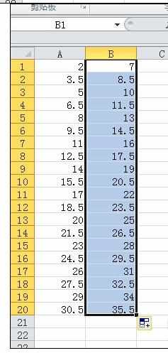 excel2010一列数据同时加上一个数的方法