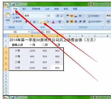 excel2007中制作一个完美的业绩表格方法