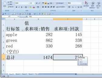 excel中利用数据透视表来计算字段的方法