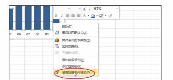 excel2010中来制作简约的柱状图的操作方法