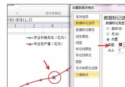 Excel2007图表中添加数字标签和趋势线的操作方法