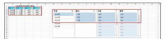 Excel2013中进行切片器的操作方法