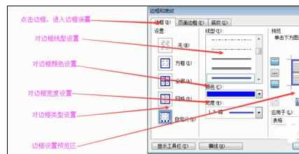 Word2003中文档设置表格边框和底纹的操作方