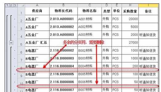 Excel2010中一次性删除所有分页符的操作方法