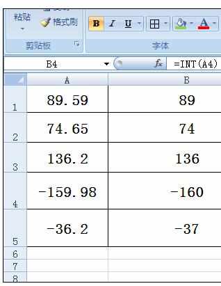 Excel中int函数的操作用法