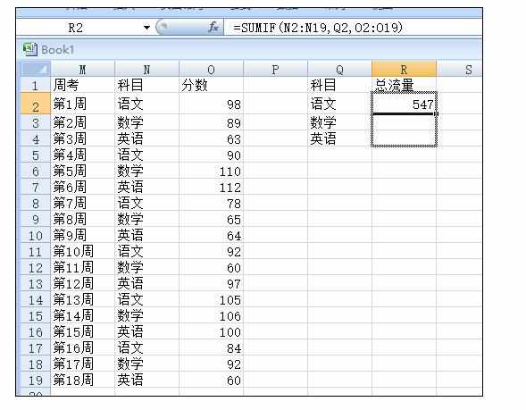 Excel中进行sumifs函数的操作方法