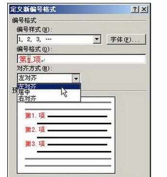 Word2007中编号格式的设置方法