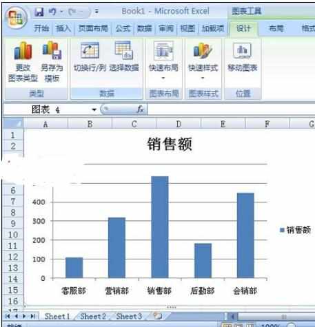 Excel2007中图表样式修改的操作方法