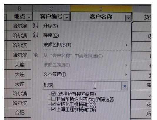 Excel2010中进行筛选搜索功能的操作方法