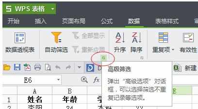 wps表格高级筛选使用方法