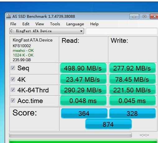 SSD硬盘128G和256G性能分析