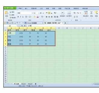 Excel中2010版进行行高与列宽调节一致的操作方法