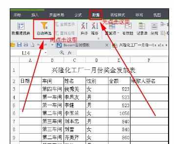 Excel中进行表格筛选多项数据的功能操作