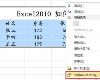 Excel中2010进行设置表格边框的操作方法