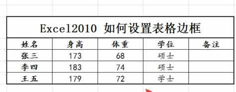 Excel中2010进行设置表格边框的操作方法