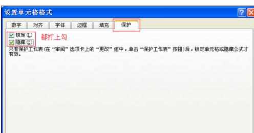 Excel中2007版进行锁定和隐藏公式的操作技巧